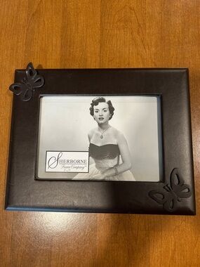 Black Butterfly Leatherette Picture Frame